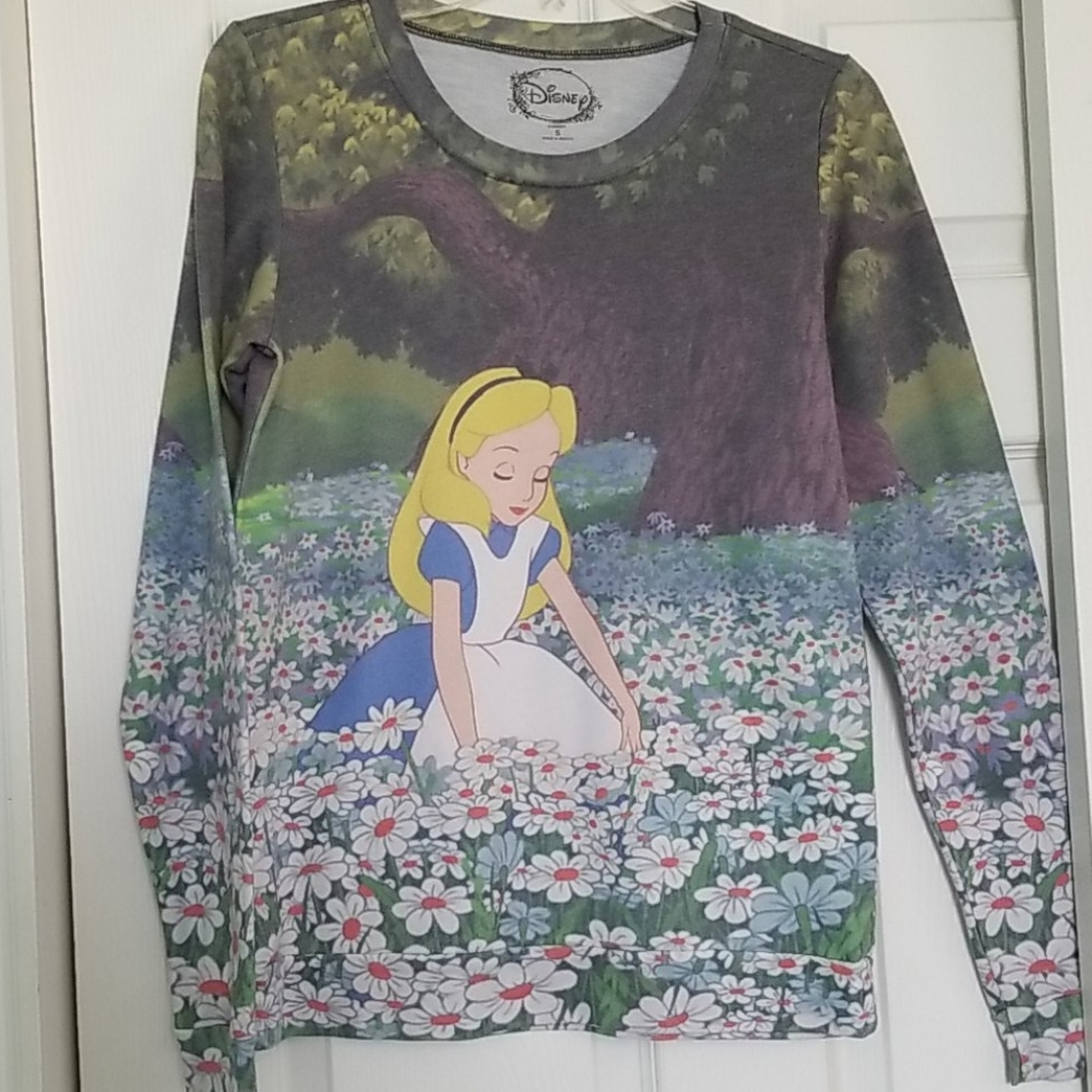 Disney Alice In Wonderland Daisies Girls Pullover